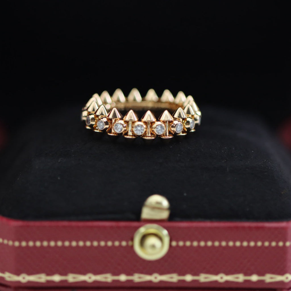 [Lumi Jewelery]CLASH 6.8MM DIAMOND MEDIUM RING
