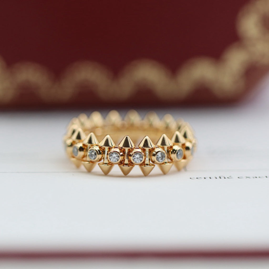 [Lumi Jewelery]CLASH 6.8MM DIAMOND MEDIUM RING