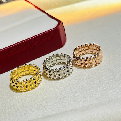 [Lumi Jewelery]CLASH 9.2MM DOUBLE ROW RING