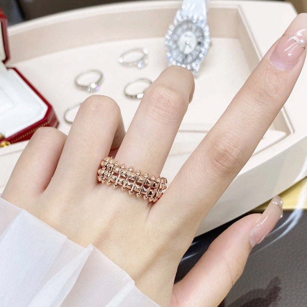[Lumi Jewelery]CLASH 9.2MM DOUBLE ROW RING