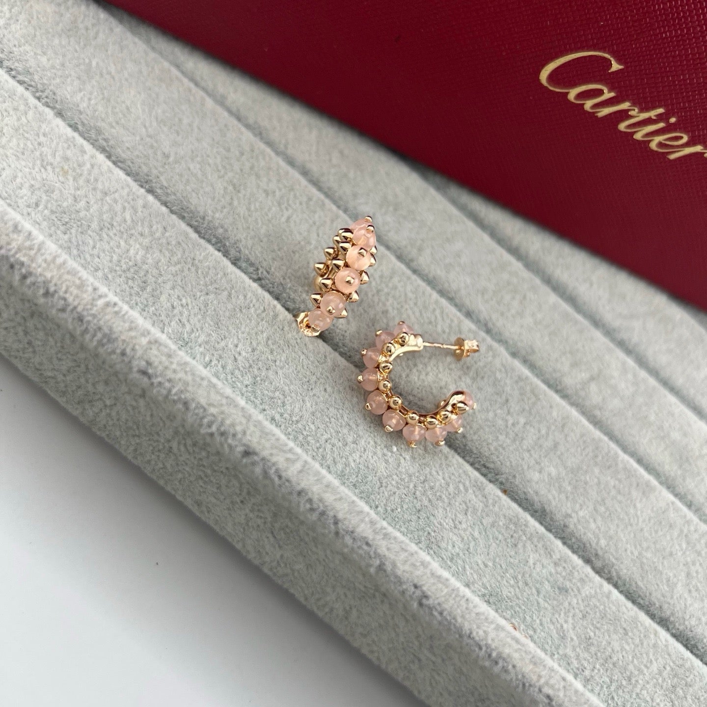 [Lumi Jewelery]CLASH 7.9MM AGATE CHALCEDONY EARRINGS
