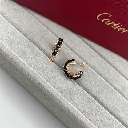 [Lumi Jewelery]CLASH 7.9MM AGATE CHALCEDONY EARRINGS