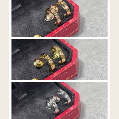 [Lumi Jewelery]LOVE EARRINGS 2.65 MM NO DIAMOND SMALL