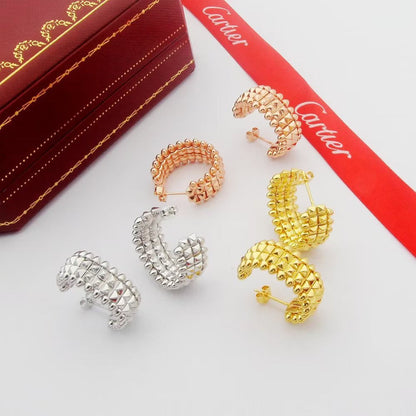[Lumi Jewelery]CLASH 9.2MM DOUBLE ROW EARRINGS