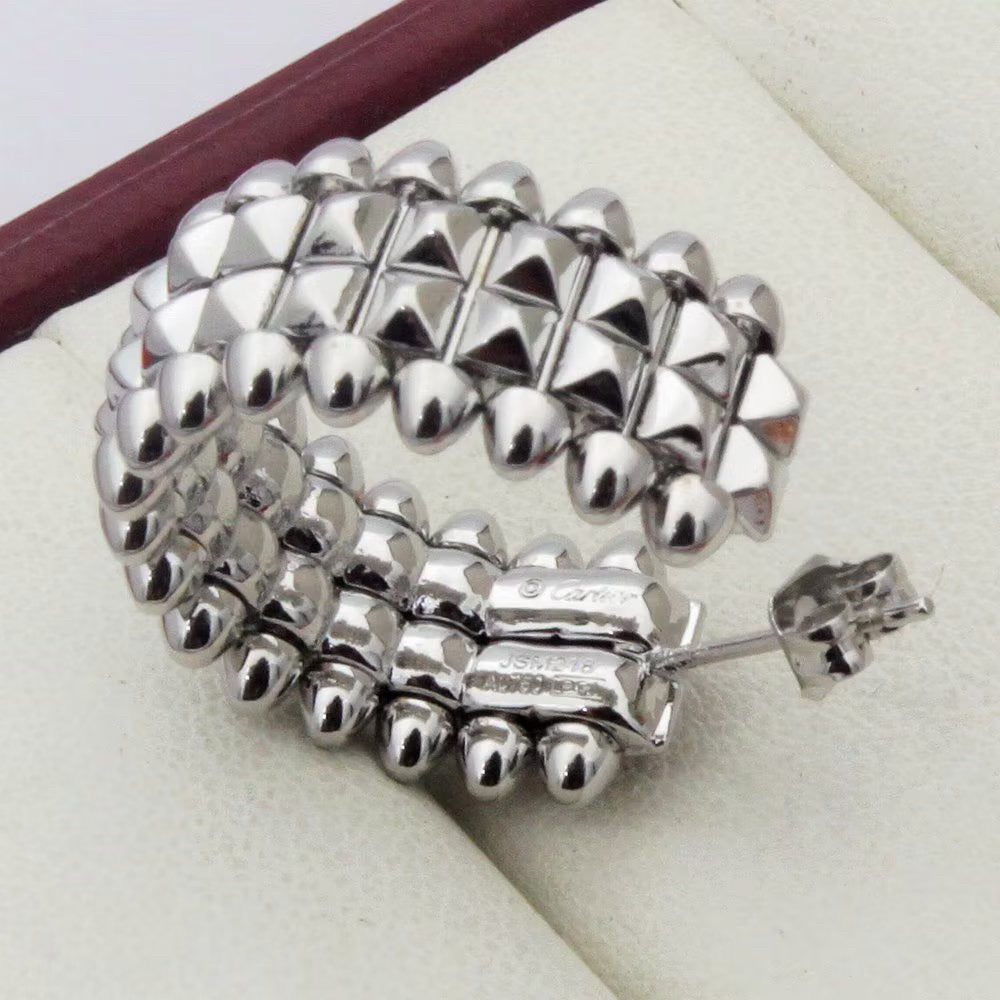 [Lumi Jewelery]CLASH 9.2MM DOUBLE ROW EARRINGS