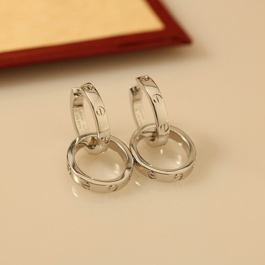 [Lumi Jewelery]LOVE 3.3MM DANGLE EARRINGS