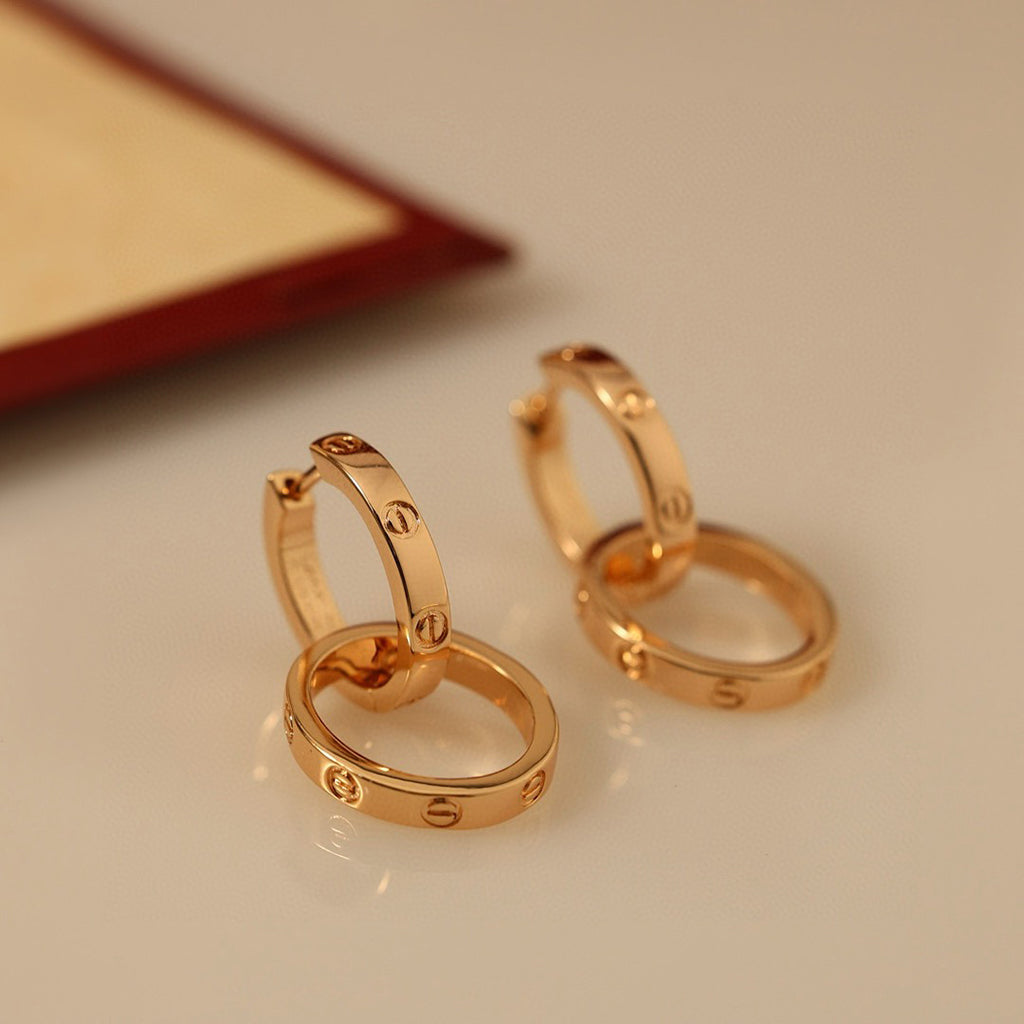 [Lumi Jewelery]LOVE 3.3MM DANGLE EARRINGS