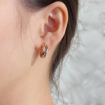 [Lumi Jewelery]TRINITY ON DIAMOND CLASSIC EARRINGS