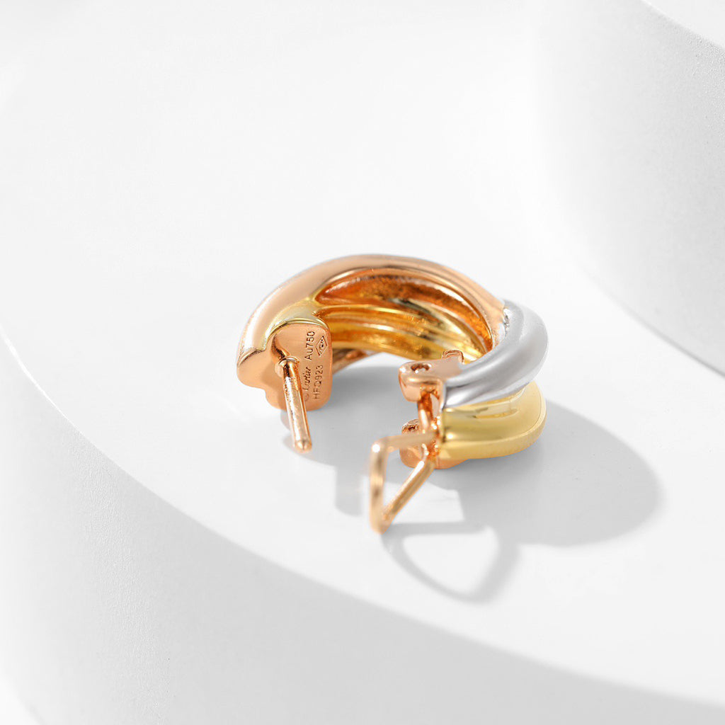 [Lumi Jewelery]TRINITY ON DIAMOND CLASSIC EARRINGS