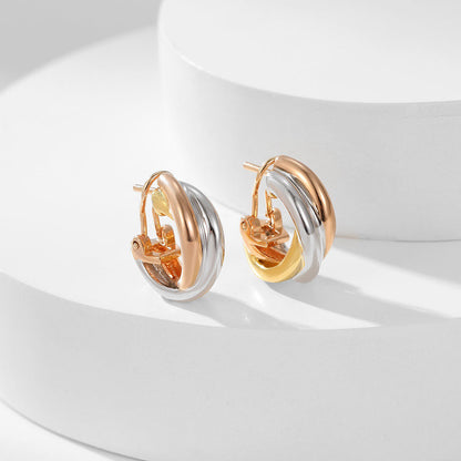 [Lumi Jewelery]TRINITY ON DIAMOND CLASSIC EARRINGS