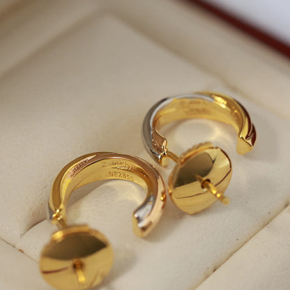 [Lumi Jewelery]TRINITY ON DIAMOND MINI EARRINGS