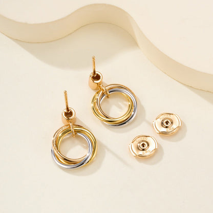[Lumi Jewelery]TRINITY ON DIAMOND  EARRINGS
