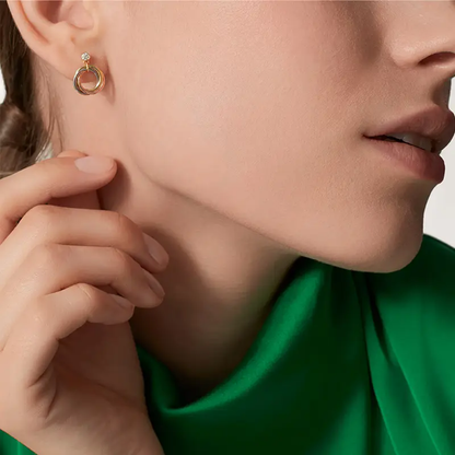 [Lumi Jewelery]TRINITY ON DIAMOND  EARRINGS