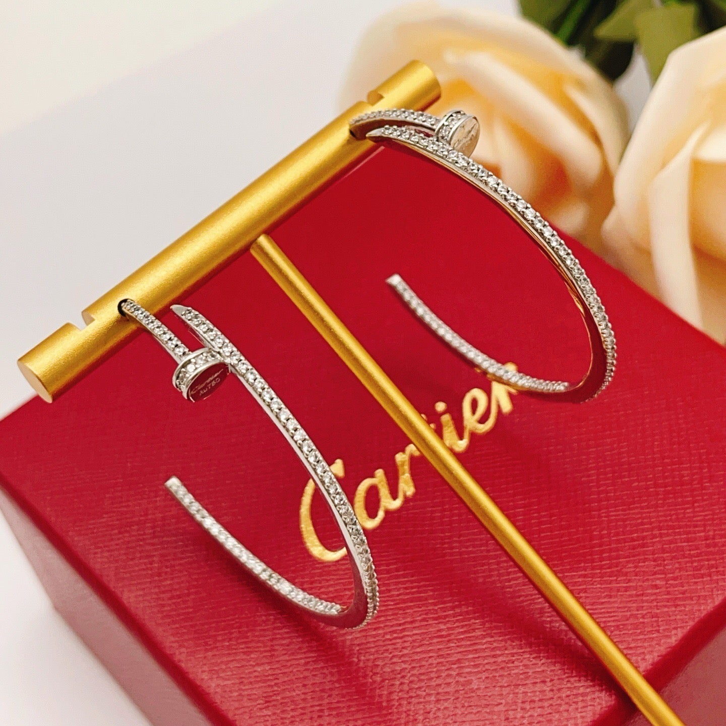 [Lumi Jewelery]JUSTE FULL DIAMOND LARGE EARRINGS