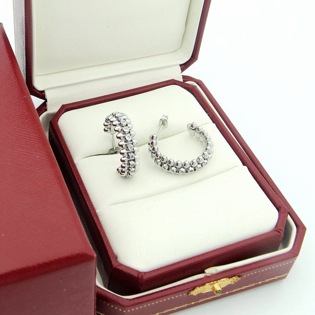 [Lumi Jewelery]CLASH FULL DIAMOND MEDIUM EARRINGS