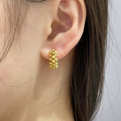 [Lumi Jewelery]CLASH MINI HOOP EARRINGS