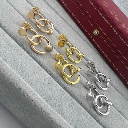 [Lumi Jewelery]JUSTE NO DIAMOND DOUBLE EARRINGS