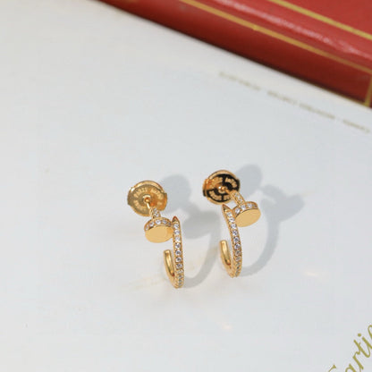 [Lumi Jewelery]JUSTE FULL DIAMOND DOUBLE EARRINGS