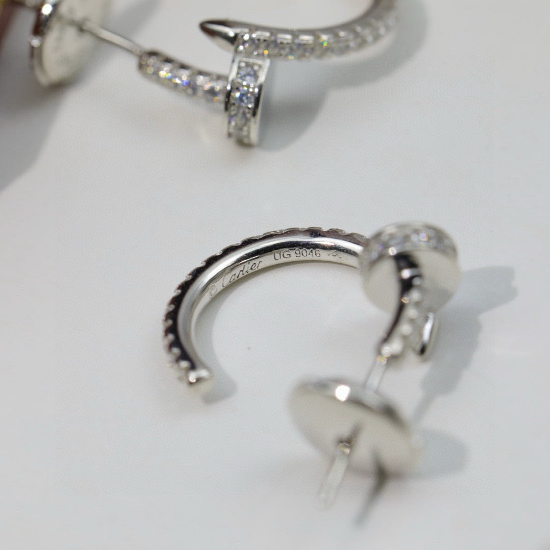 [Lumi Jewelery]JUSTE FULL DIAMOND DOUBLE EARRINGS