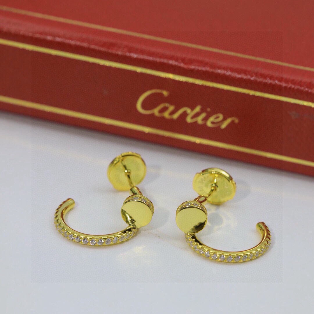 [Lumi Jewelery]JUSTE FULL DIAMOND DOUBLE EARRINGS