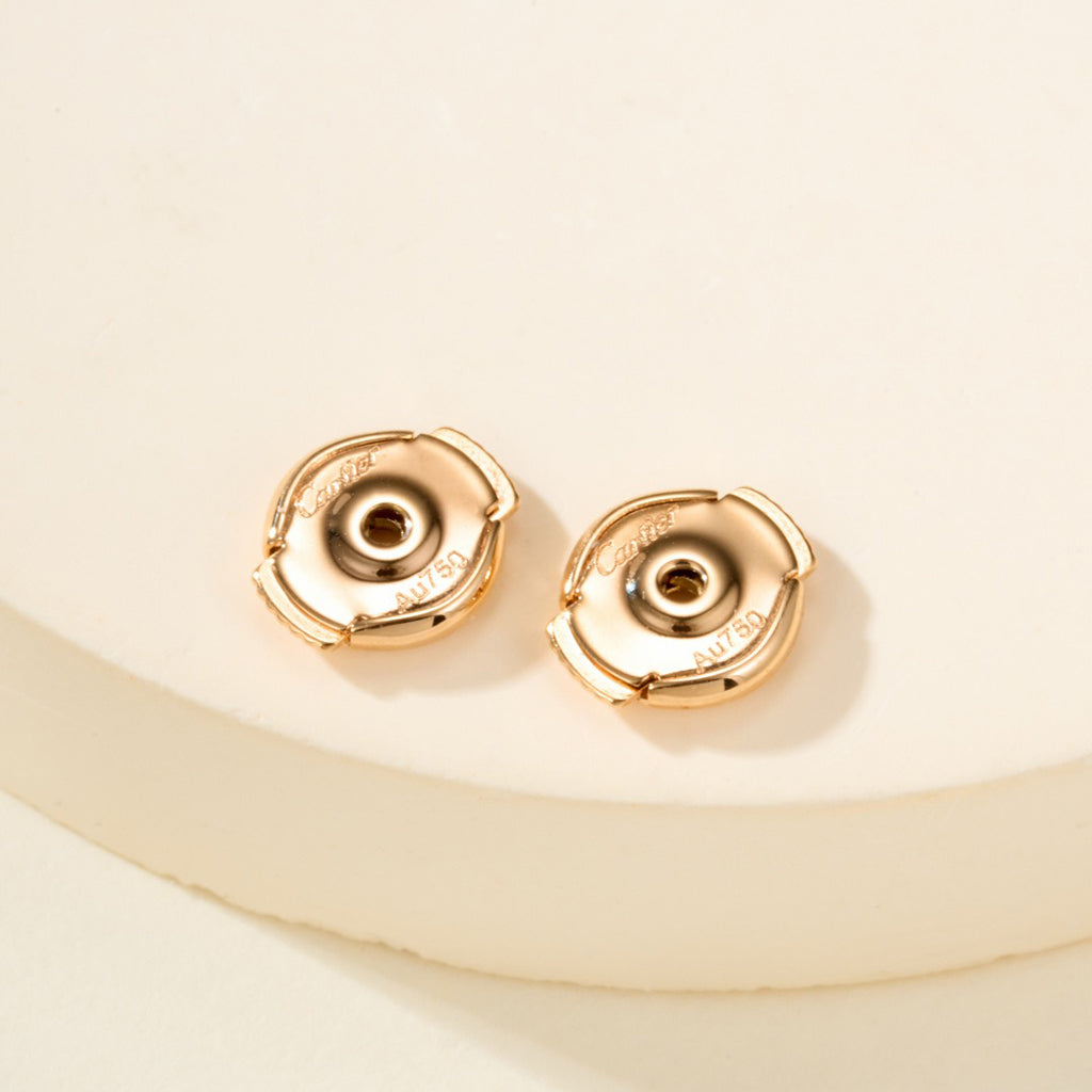 [Lumi Jewelery]JUSTE HALF DIAMOND DOUBLE EARRINGS