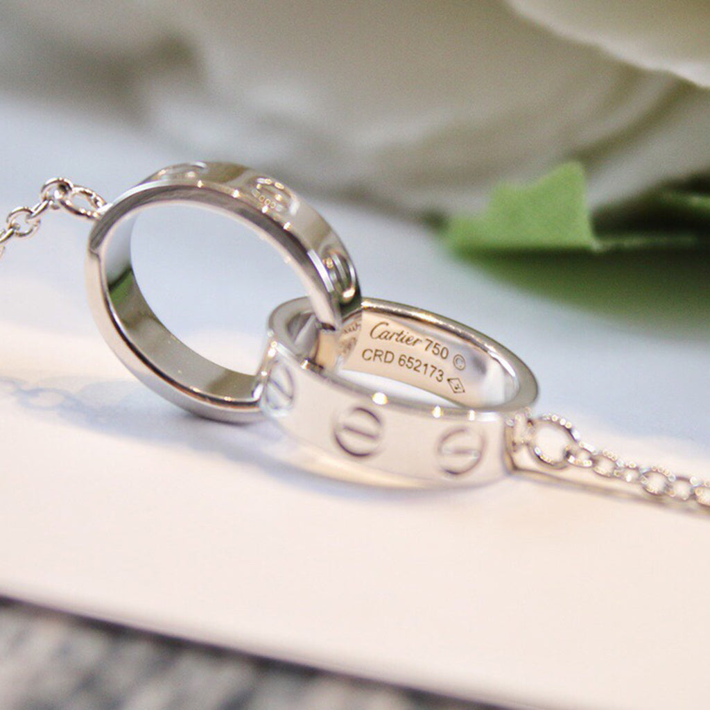 [Lumi Jewelery]LOVE DOUBLE RING NECKLACE