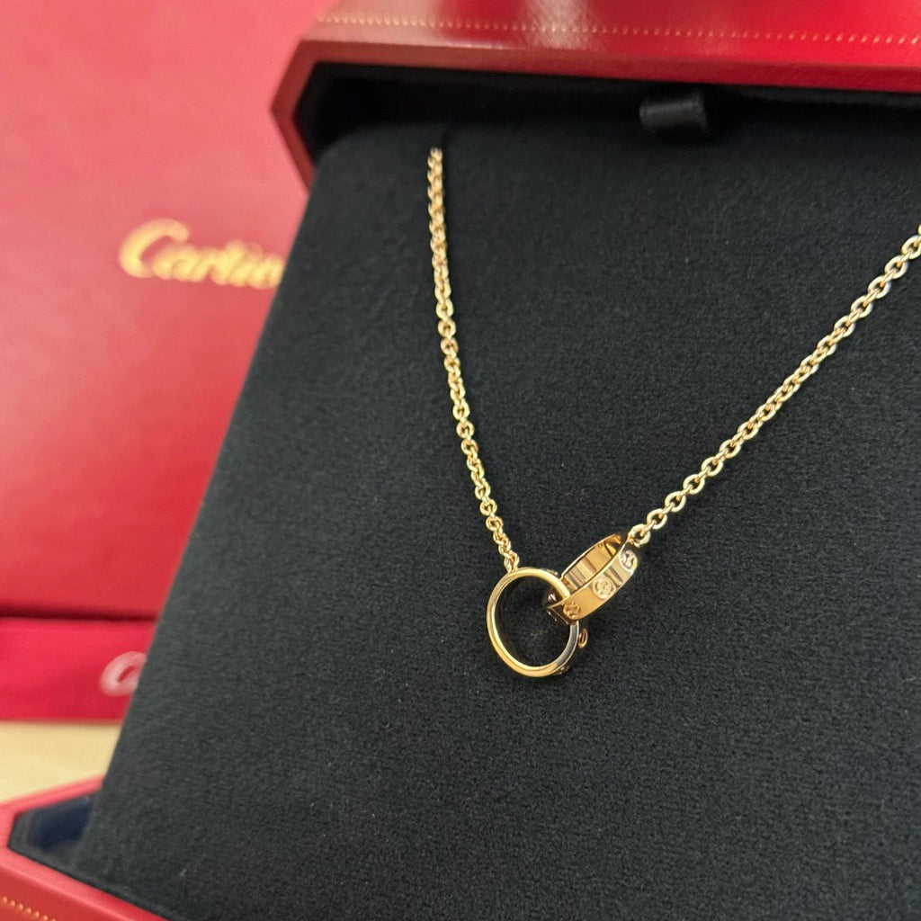 [Lumi Jewelery]LOVE DOUBLE RING NECKLACE
