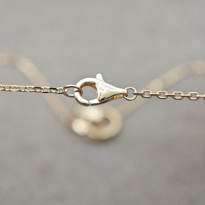 [Lumi Jewelery]LOVE DOUBLE RING HALF DIAMOND NECKLACE