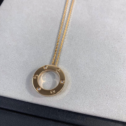 [Lumi Jewelery]LOVE NECKLACE 16MM 3 DIAMONDS