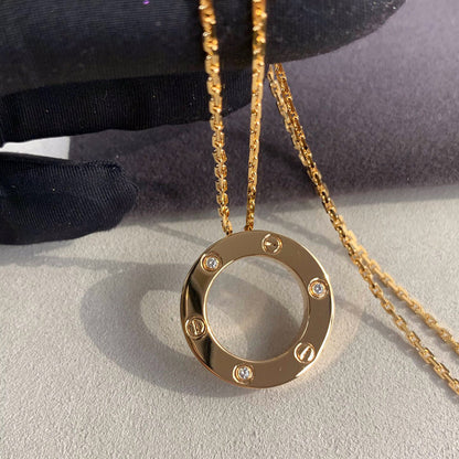 [Lumi Jewelery]LOVE NECKLACE 16MM 3 DIAMONDS