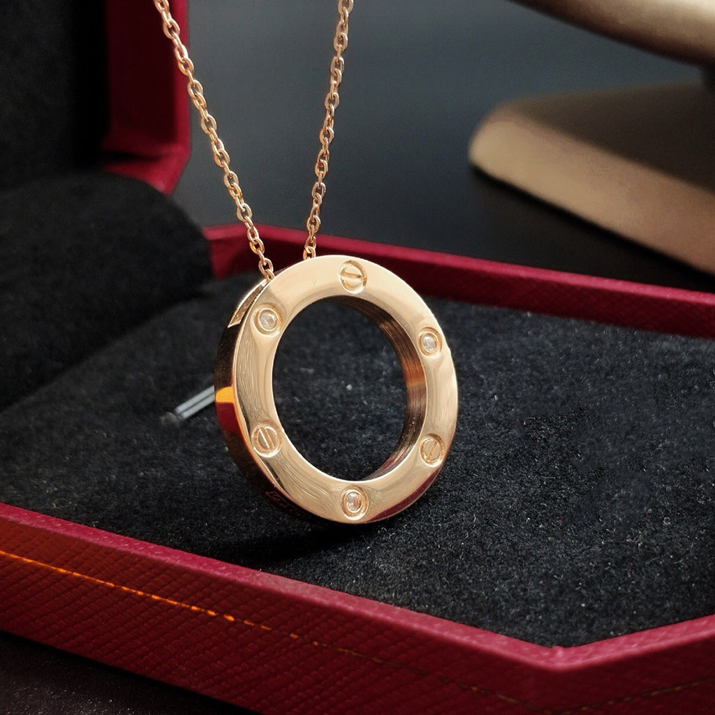 [Lumi Jewelery]LOVE NECKLACE 16MM 3 DIAMONDS