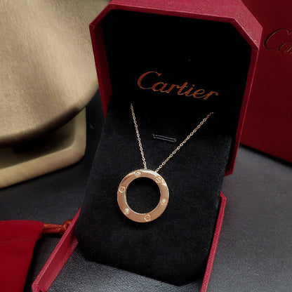 [Lumi Jewelery]LOVE NECKLACE 16MM 3 DIAMONDS