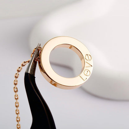 [Lumi Jewelery]LOVE NECKLACE 16MM  FULL DIAMOND