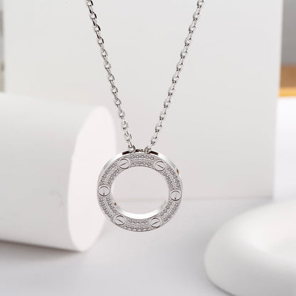 [Lumi Jewelery]LOVE NECKLACE 16MM  FULL DIAMOND