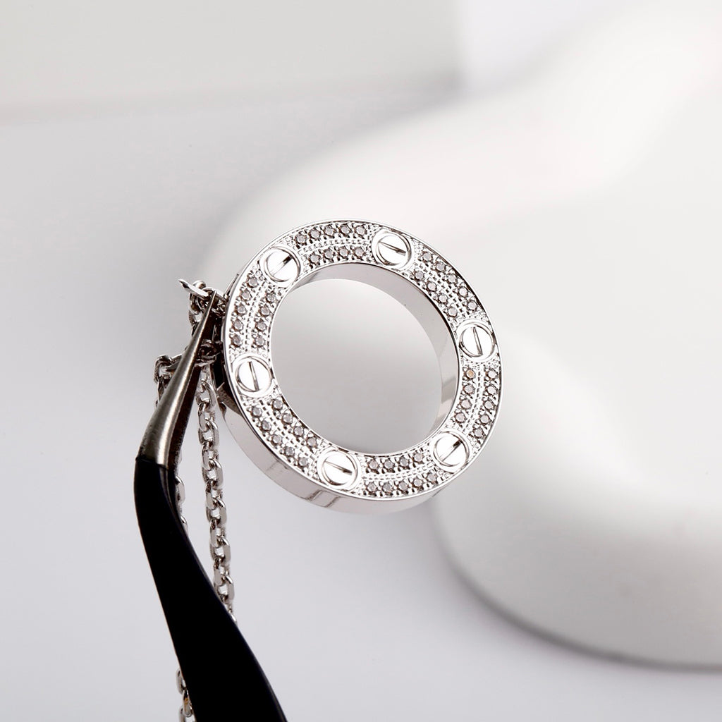 [Lumi Jewelery]LOVE NECKLACE 16MM  FULL DIAMOND