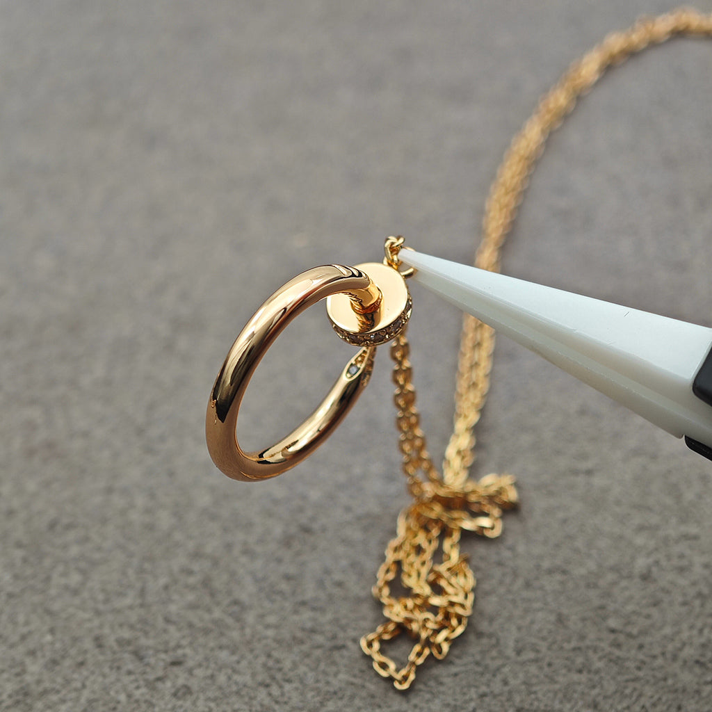 [Lumi Jewelery]JUSTE NECKLACE HALF DIAMOND
