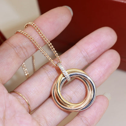 [Lumi Jewelery]TRINITY MEDIUM  DIAMONDS NECKLACE