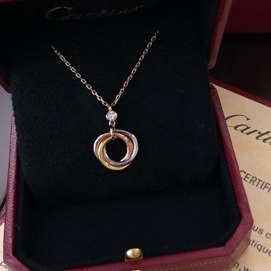 [Lumi Jewelery]TRINITY  NECKLACE 1 DIAMOND