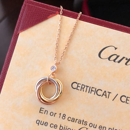 [Lumi Jewelery]TRINITY  NECKLACE 1 DIAMOND