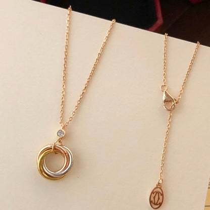 [Lumi Jewelery]TRINITY  NECKLACE 1 DIAMOND