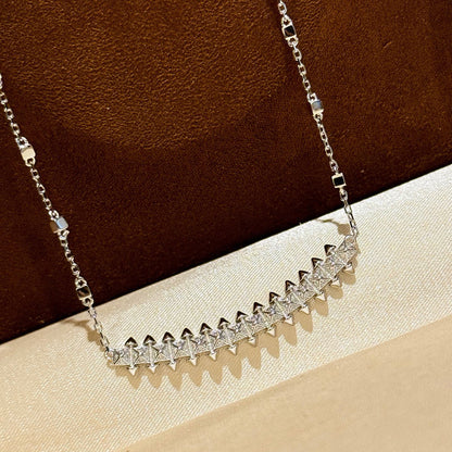 [Lumi Jewelery]CLASH  SMALL FULL DIAMOND NECKLACE