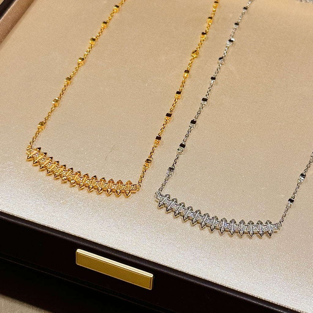 [Lumi Jewelery]CLASH  SMALL FULL DIAMOND NECKLACE