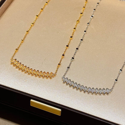 [Lumi Jewelery]CLASH  SMALL FULL DIAMOND NECKLACE