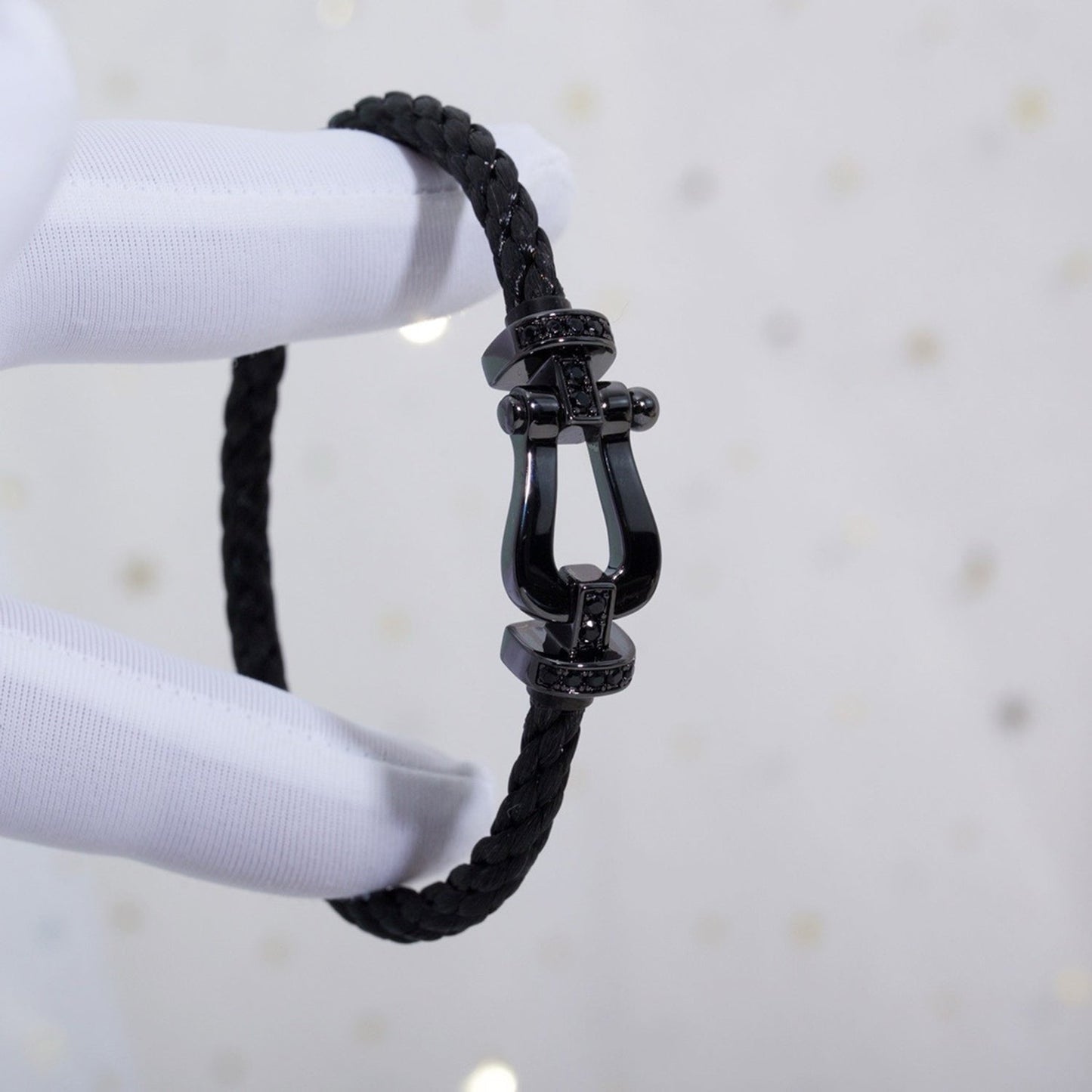 [Lumi Jewellery]FORCE LARGE SERIES HORSESHOE BLACK SAMURAI BRACELET