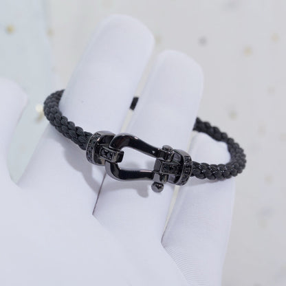 [Lumi Jewellery]FORCE LARGE SERIES HORSESHOE BLACK SAMURAI BRACELET