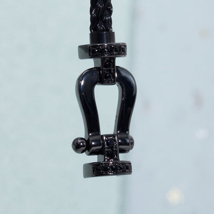 [Lumi Jewellery]FORCE LARGE SERIES HORSESHOE BLACK SAMURAI BRACELET