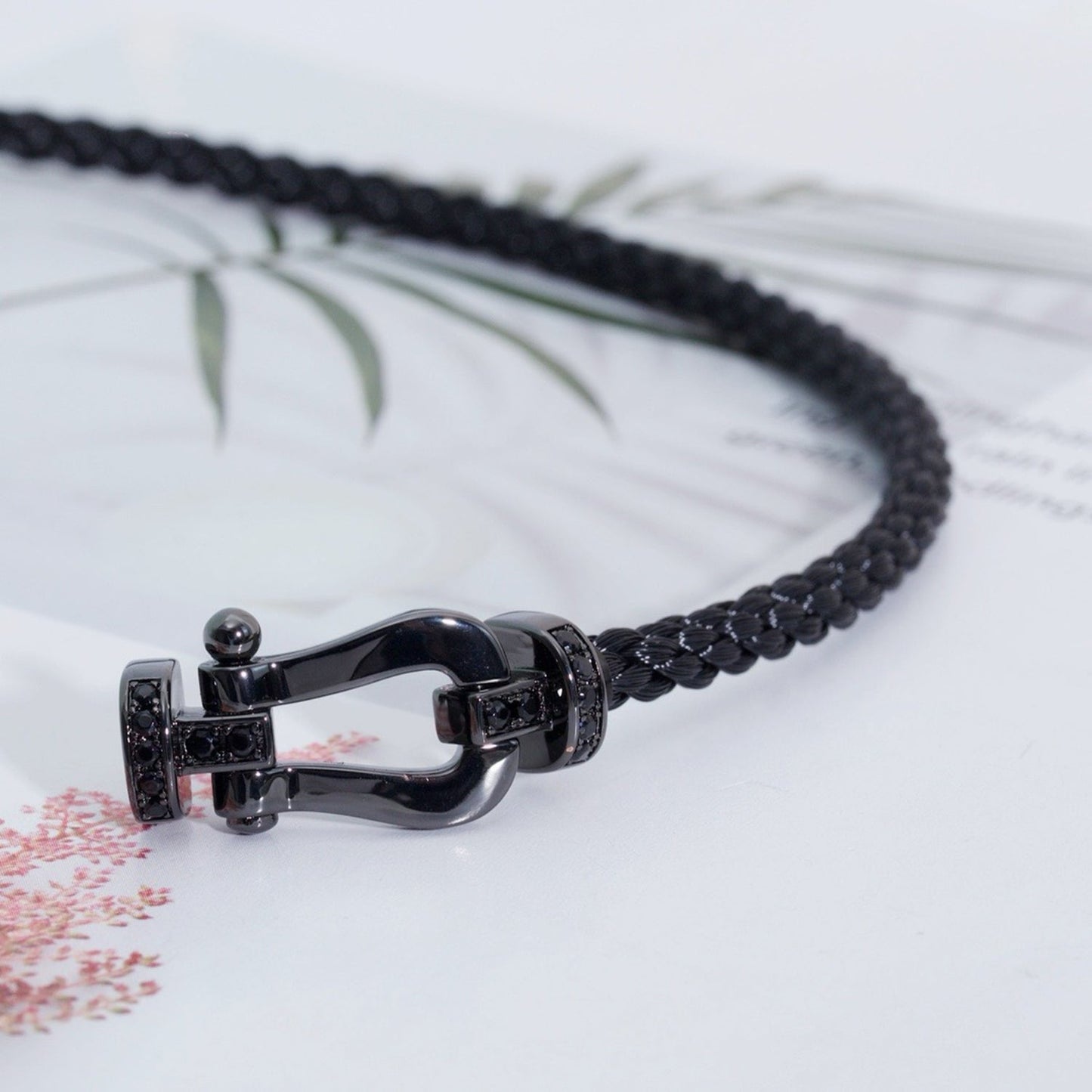 [Lumi Jewellery]FORCE LARGE SERIES HORSESHOE BLACK SAMURAI BRACELET