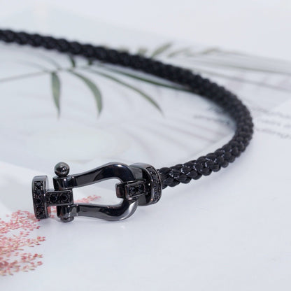 [Lumi Jewellery]FORCE LARGE SERIES HORSESHOE BLACK SAMURAI BRACELET