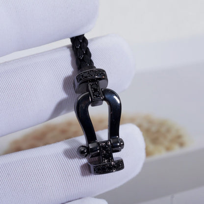 [Lumi Jewellery]FORCE LARGE SERIES HORSESHOE BLACK SAMURAI BRACELET