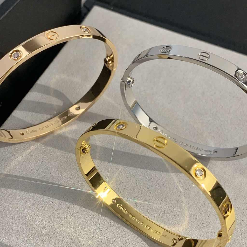 [Lumi Jewelery]LOVE BRACELET 6.1MM 4 DIAMONDS